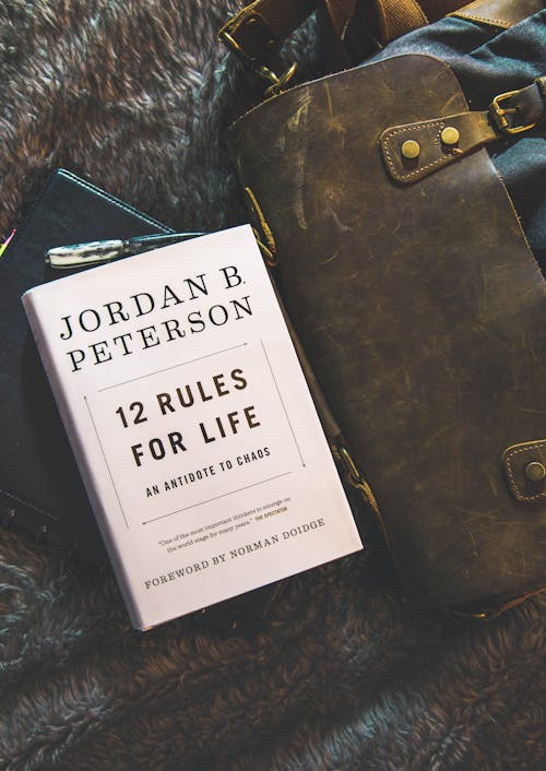 12 Rules for Life by Jordan B. Peterson Book Brown Textile