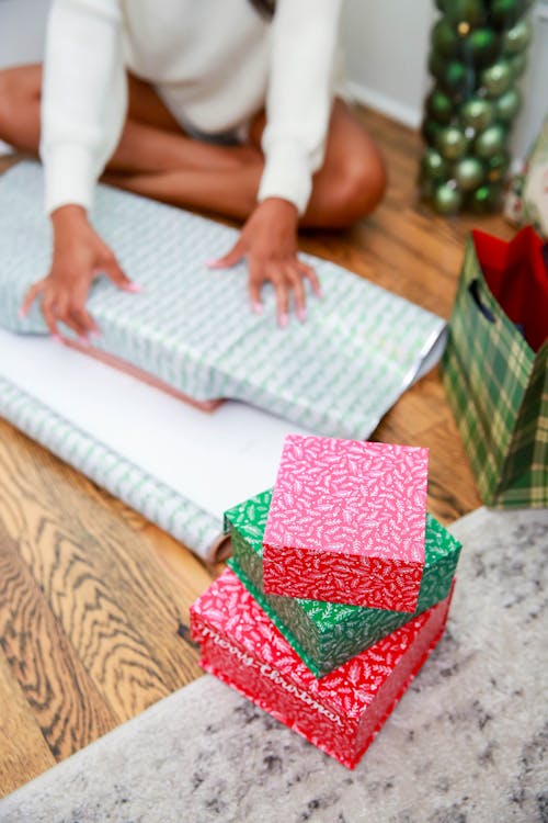 Free Wrapped and Packed Christmas Presents Stock Photo