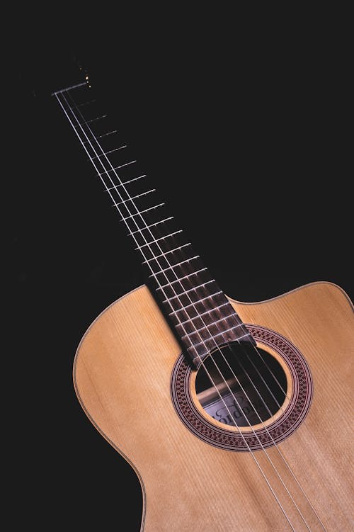 Free Brown and Black Acoustic Guitar Stock Photo