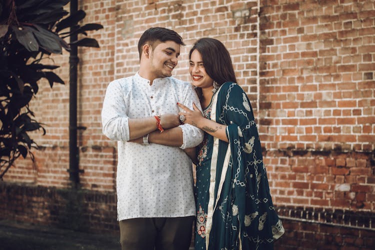 Laughing Hindu Couple