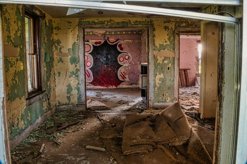 Free Interior of an Old Abandoned House Stock Photo