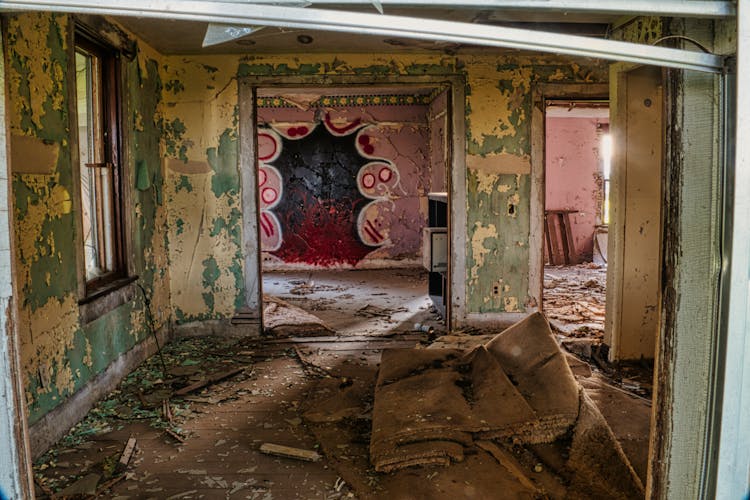 Interior Of An Old Abandoned House