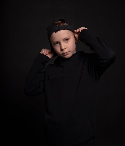 Free Boy Wearing Black Cap Stock Photo