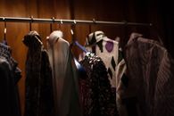 Cloths Hanging in Wardrobe