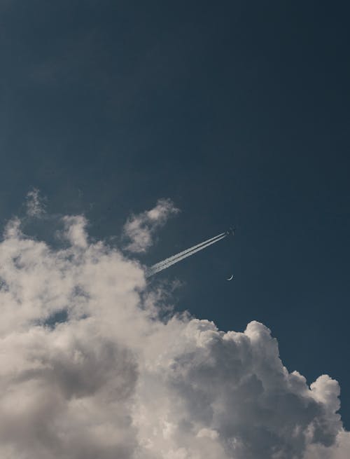 Foto stok gratis angkasa, awan putih, jet