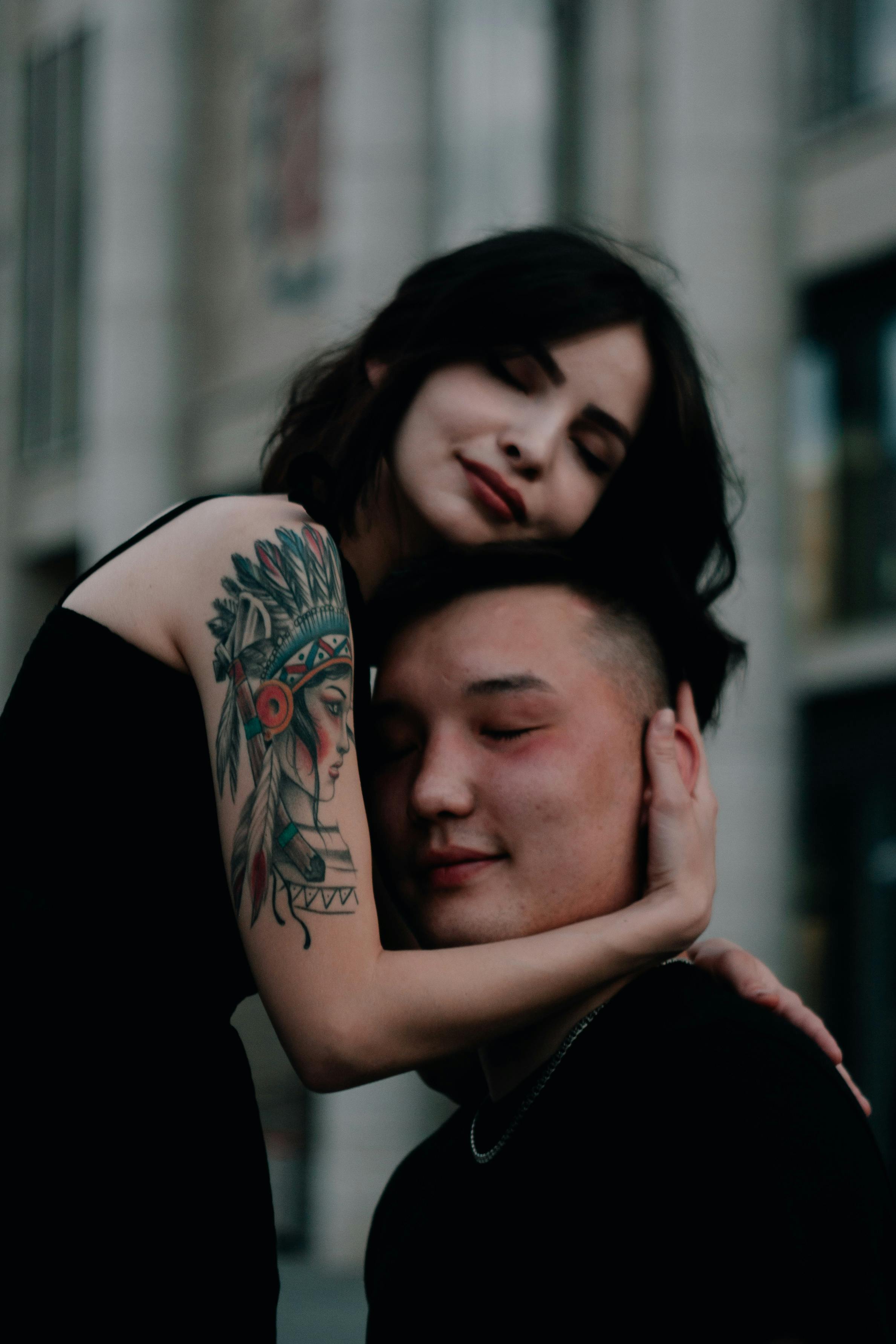 A Woman in a Bikini Hugging a Shirtless Man · Free Stock Photo A Woman in a Bikini Hugging a Shirtless Man · Free Stock Photo