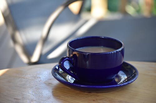 무료 블루 커피 컵 스톡 사진