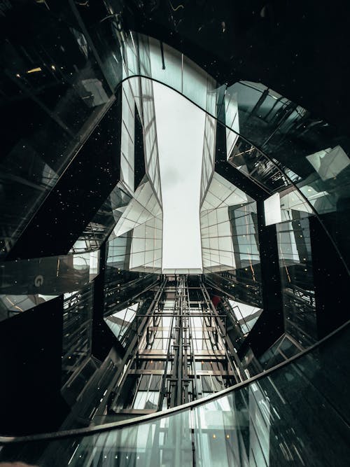 Free Glass Building with Elevators Stock Photo