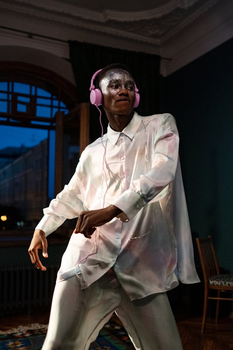 Man Dancing In Living Room 