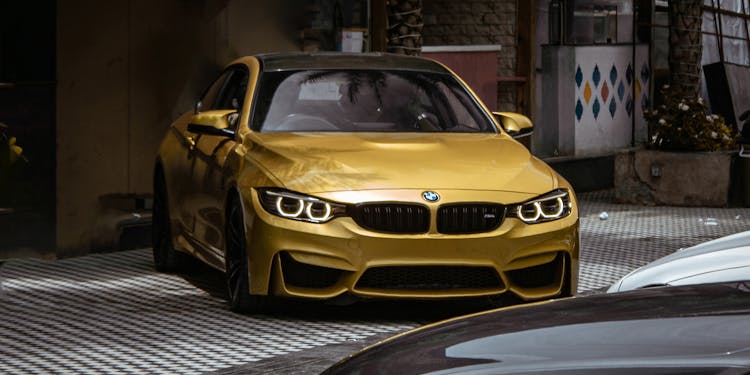 

A Gold BMW Car