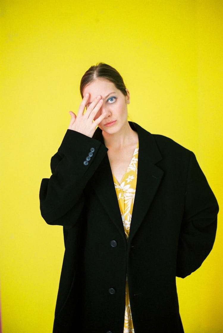 Woman In Oversized Coat