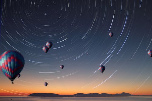 Gratis arkivbilde med Adobe Photoshop, luft ballong, nattehimmel
