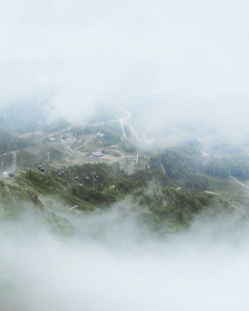 Ingyenes stockfotó függőleges lövés, hegy, köd témában