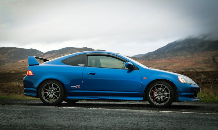 A Blue Honda Integra