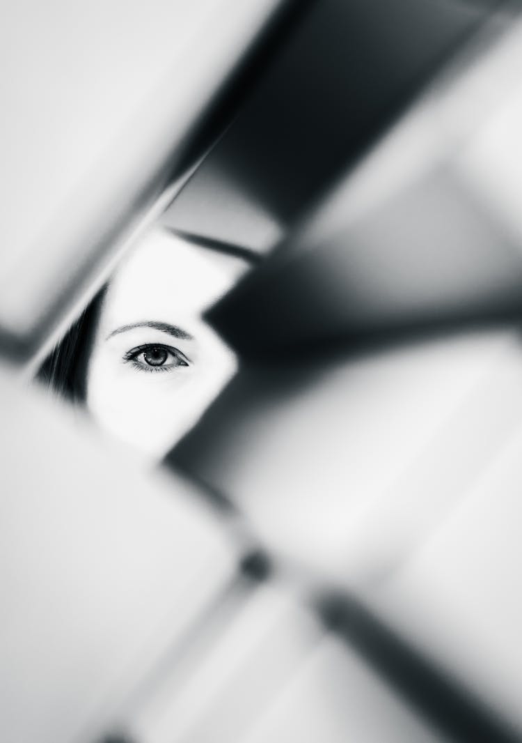 Woman Eye Through Hole