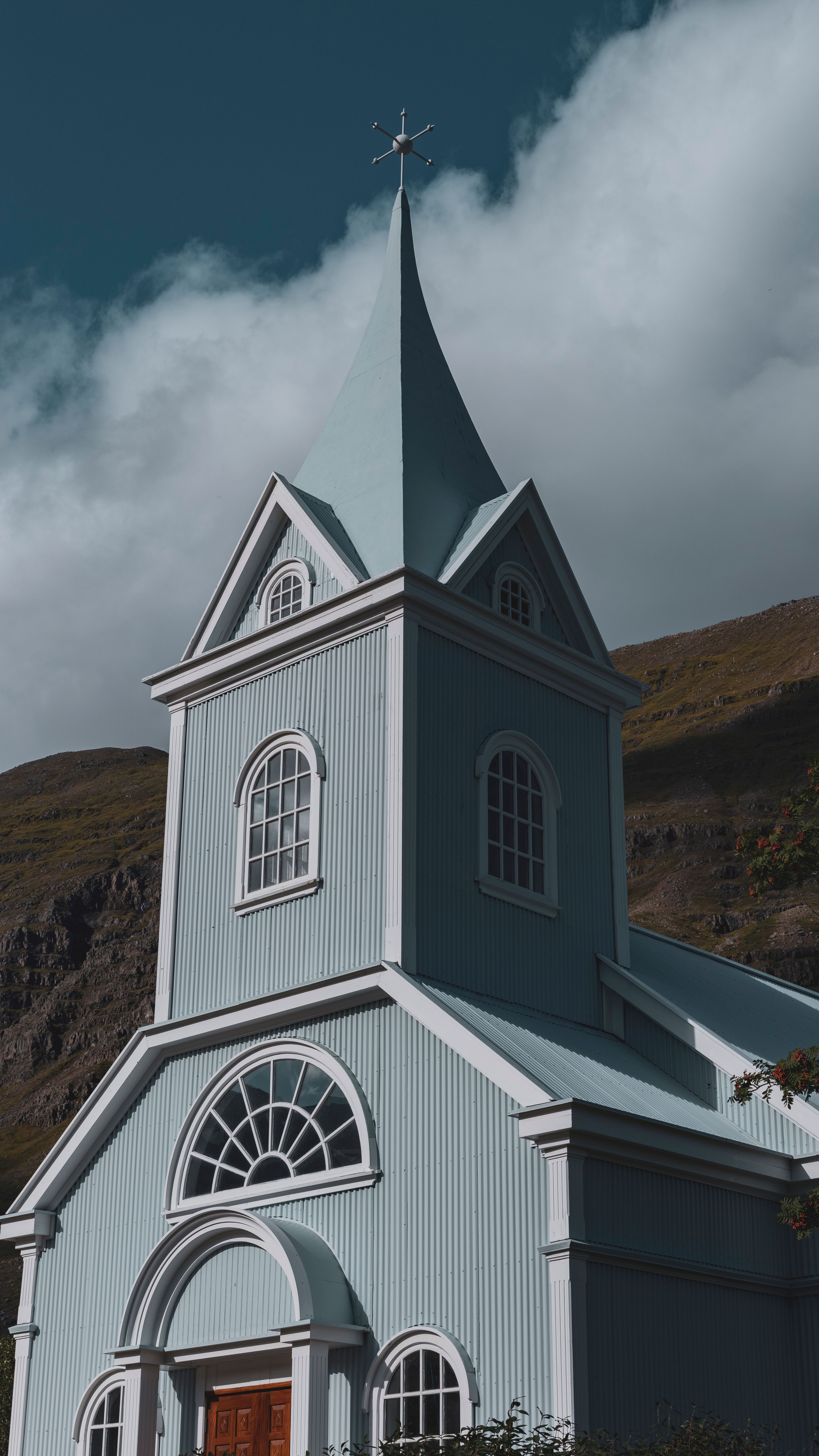 Photo of a Blue Church · Free Stock Photo