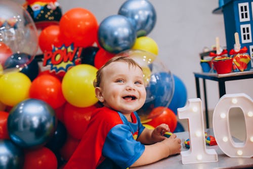 Free 
A Boy Celebrating His Birthday Stock Photo