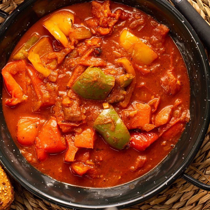 One-Pot Sourdough Lentil Vegetable Stew with Bread Bowls
