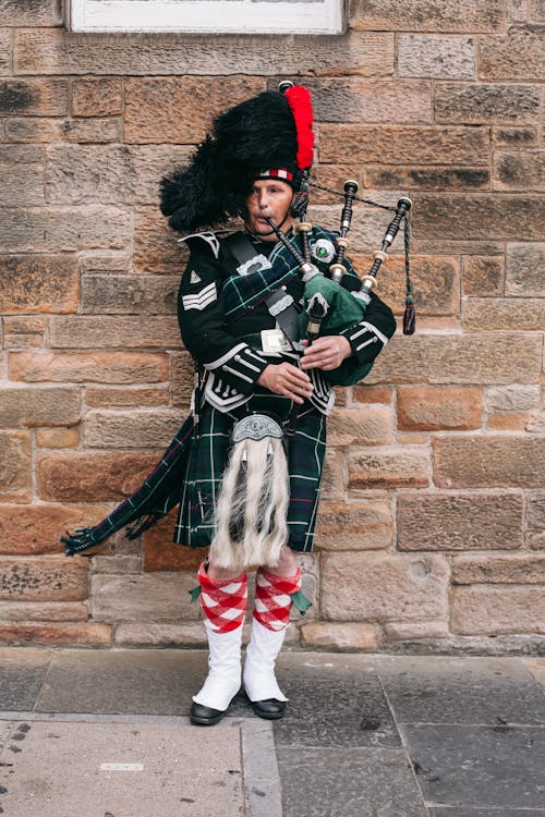 A Man Playing Bagpipes