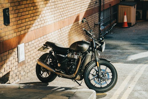 Základová fotografie zdarma na téma borová šiška, černá barva, černý motocykl