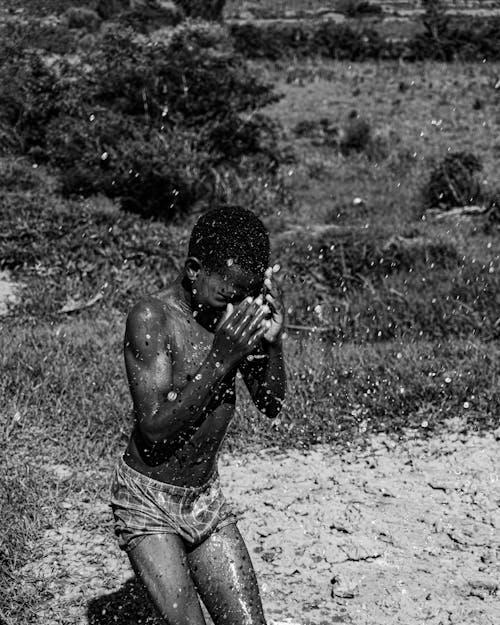 A Boy Bathing in a Hot Place