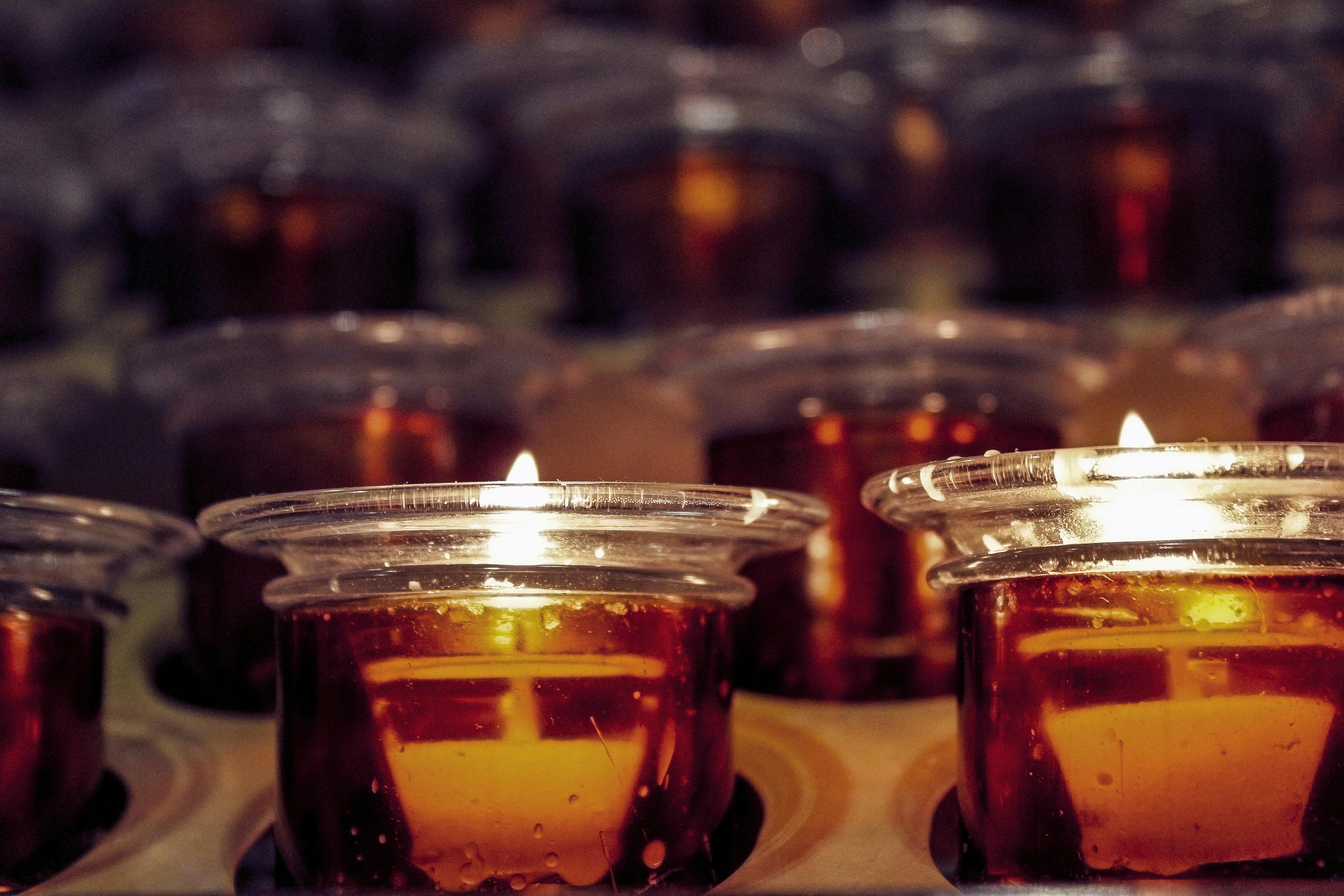 Free stock photo of calm, candles, church