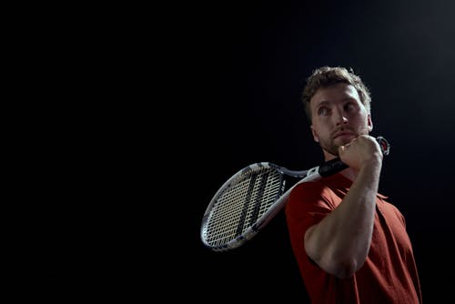 Tennis Player Holding a Racket
