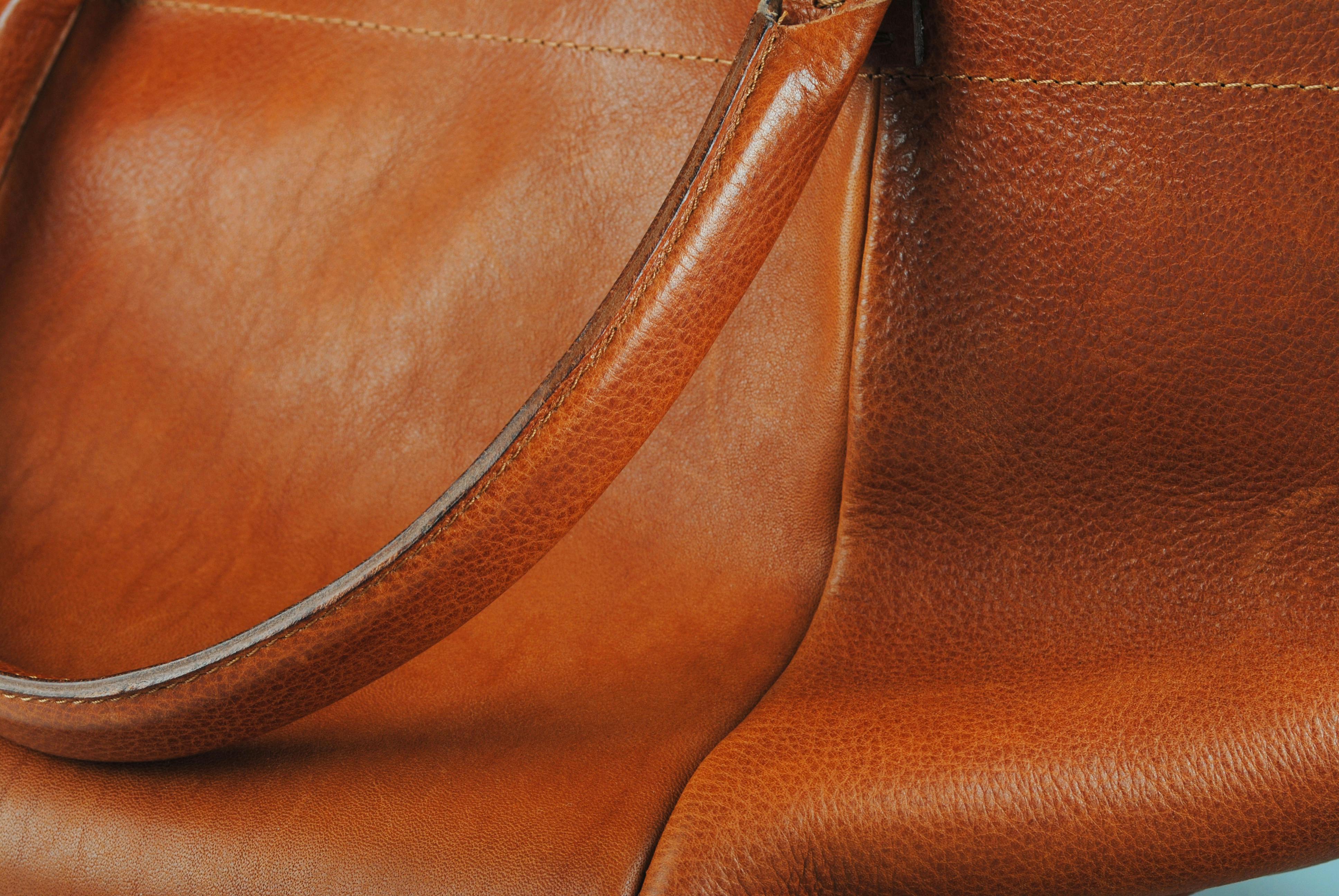 High-quality brown leather texture