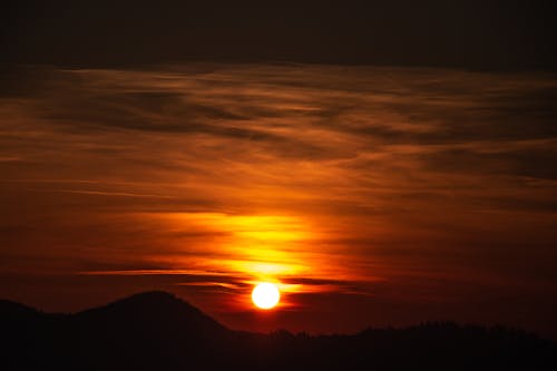 คลังภาพถ่ายฟรี ของ ช่วงแสงสีทอง, ซิลูเอตต์, ดวงอาทิตย์