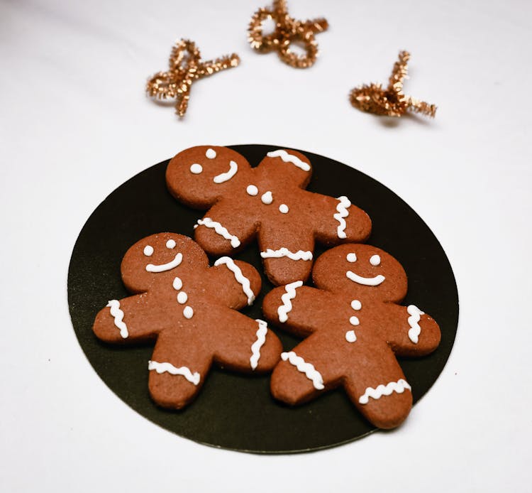 Gingerbread Cookies On A Plate