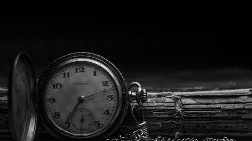 Free Grayscale Photography of Silver Watch Stock Photo