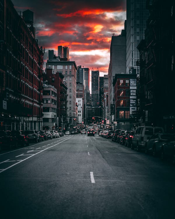 Photography of Roadway During Dusk