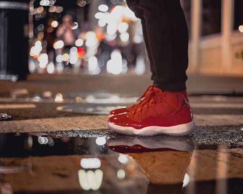 Air Jordan 11'in Yakın çekim Fotoğrafı