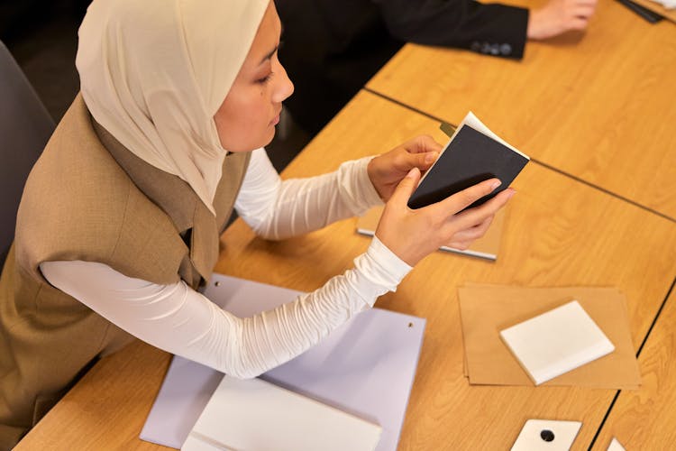 Muslim Female Professional Working In Office