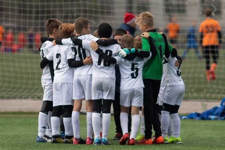 Kids Before A Soccer Match