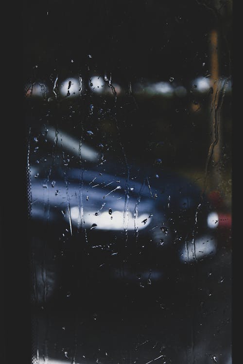 Water Droplets on Glass Window