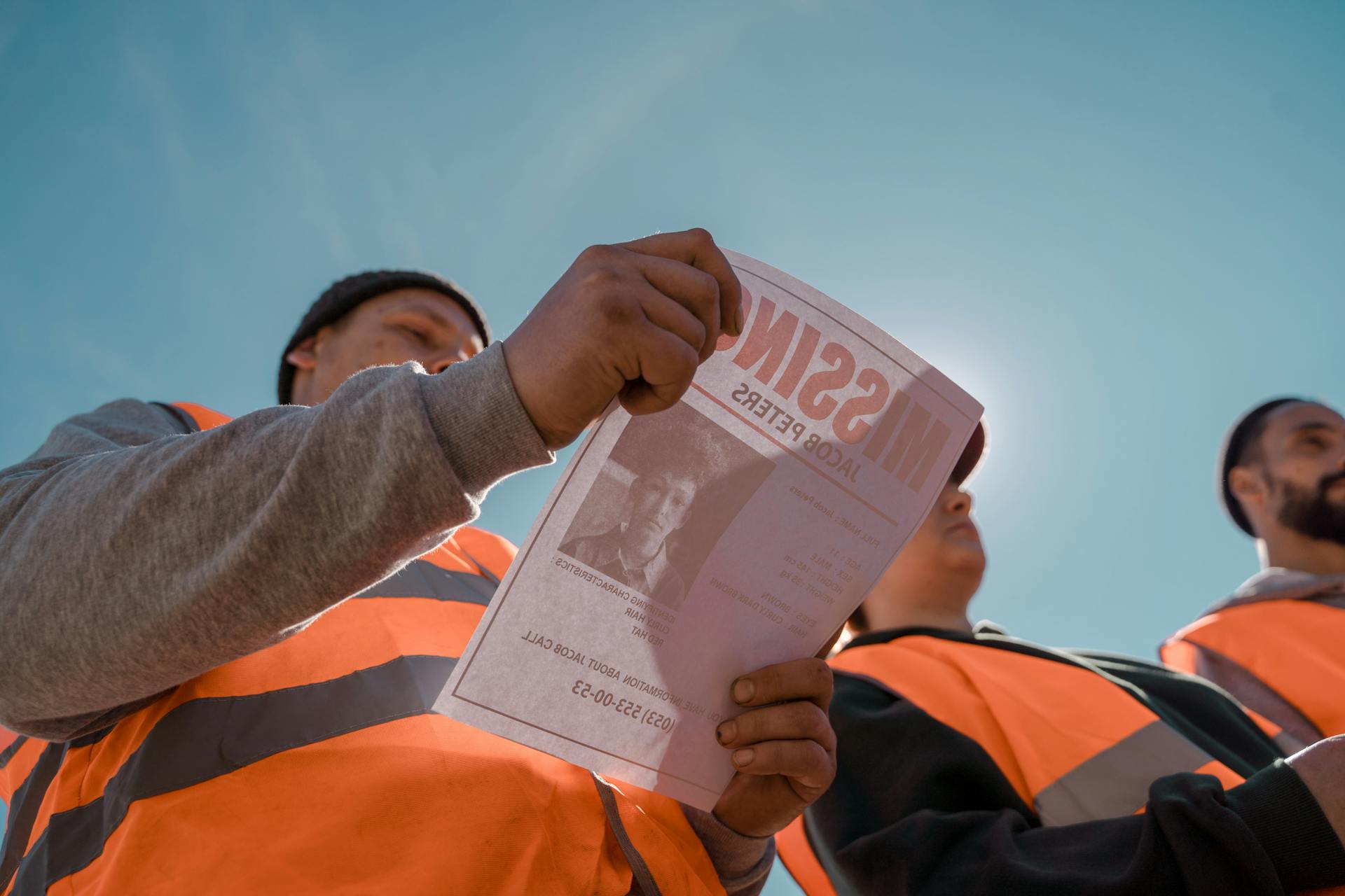 A Low Angle View of People Volunteering in Search of Missing Person