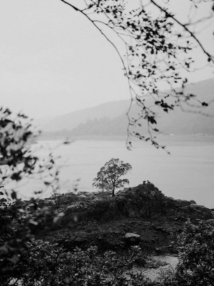 View Of Lake And Hills In Wales