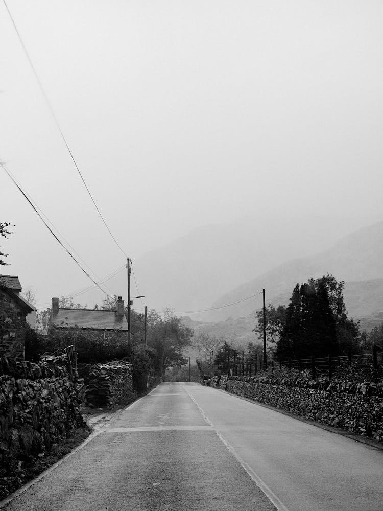 Road Leading To Welsh Village