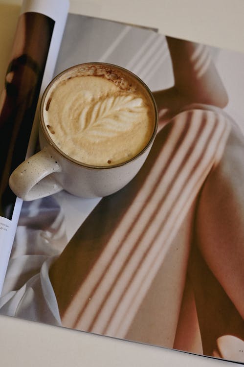 White Ceramic Mug With Cappuccino