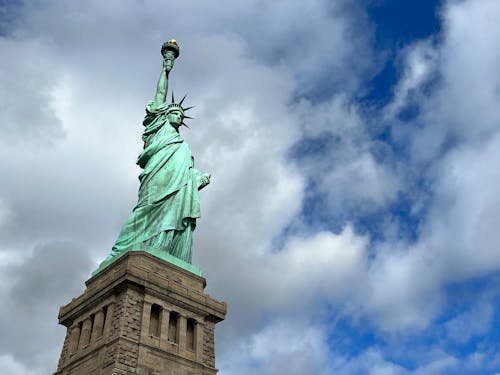 Low-Angle Shot of Statue of Liberty 