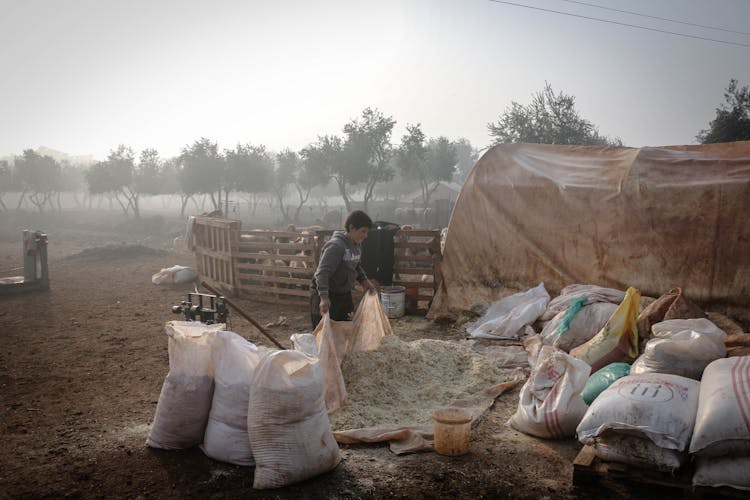 Woman Working On A Farm 