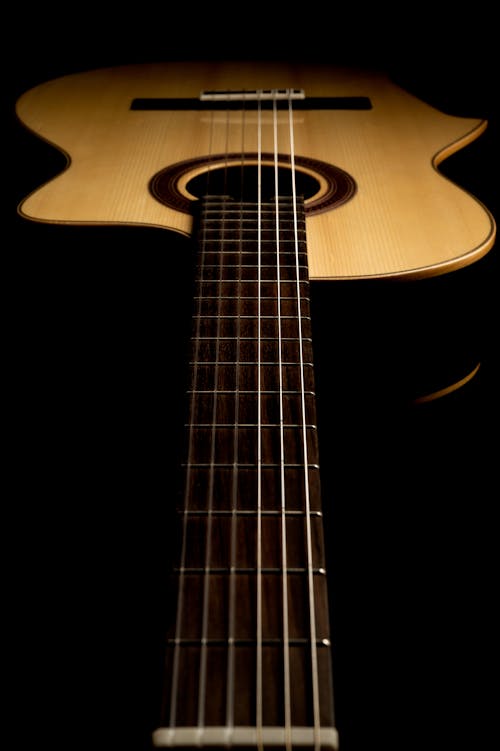 Free Acoustic Guitar in Close Up Photography Stock Photo