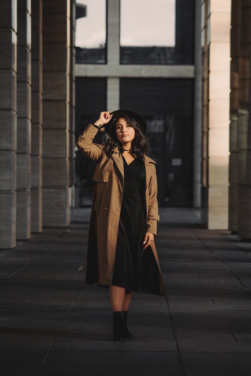 Woman in Brown Coat 