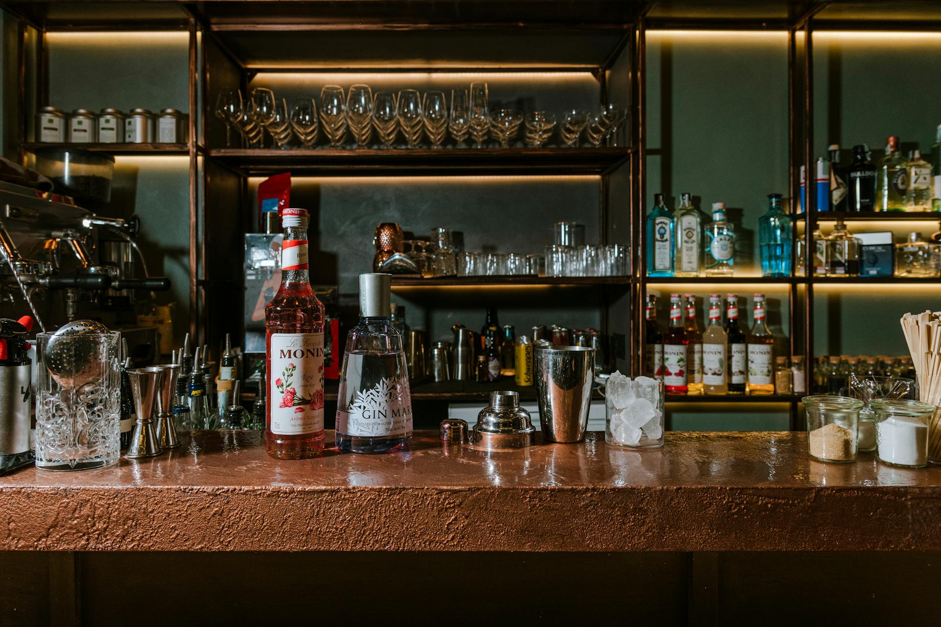 Bar Setup inside an Establishment