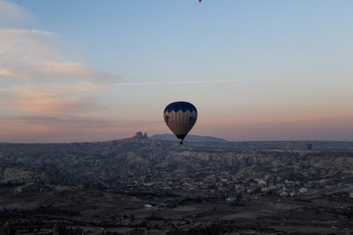 A Hot Air Balloon Flying in the Sky