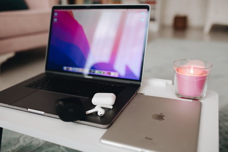 Electronic Devices On A Table 