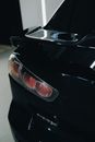 Black Lancer Mitsubishi in Close-Up Photography