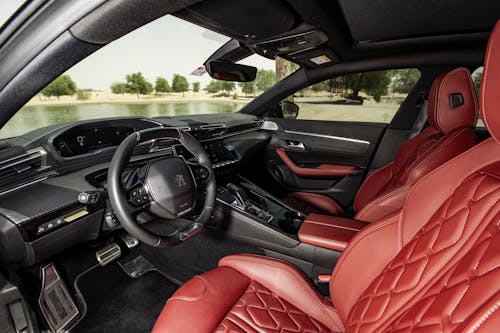 Red and Black Car Interior
