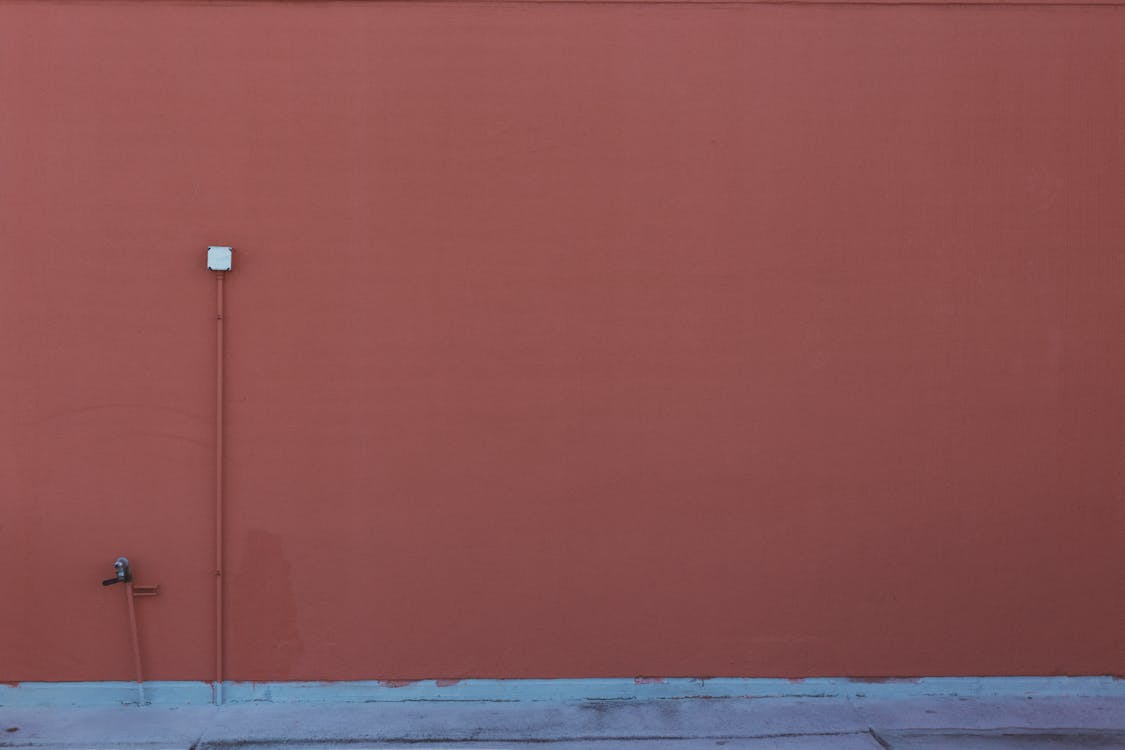 Red Concrete Wall